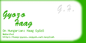 gyozo haag business card
